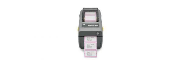 TLP Grey Printer Printing a Barcode